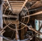 Caged ladder or attic stairs